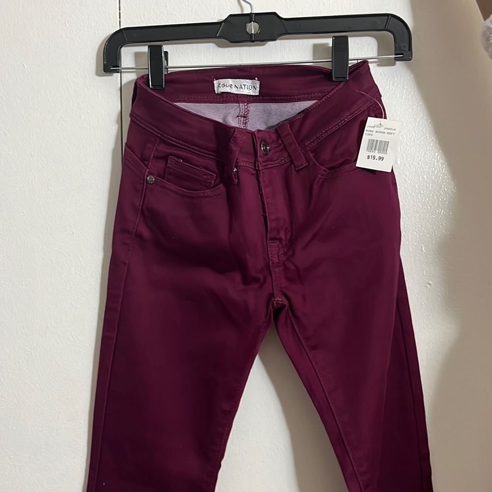 burgundy pants
